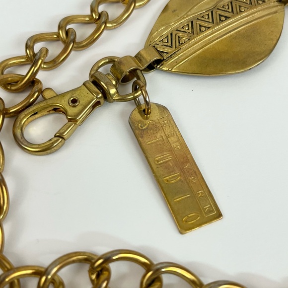 Vintage Bohemians New York Studio Gold Tone Statement Belt - Picture 5 of 16